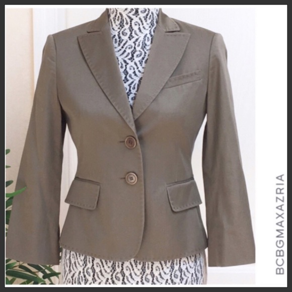 BCBG MAXAZRIA Cotton Blend Blazer, XS - Picture 2 of 7